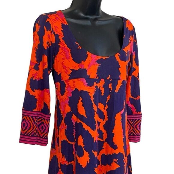 DVF Diane Von Furstenberg Vintage Laetitia 100% Silk Shift Mini Dress Sz 2 - Picture 6 of 14